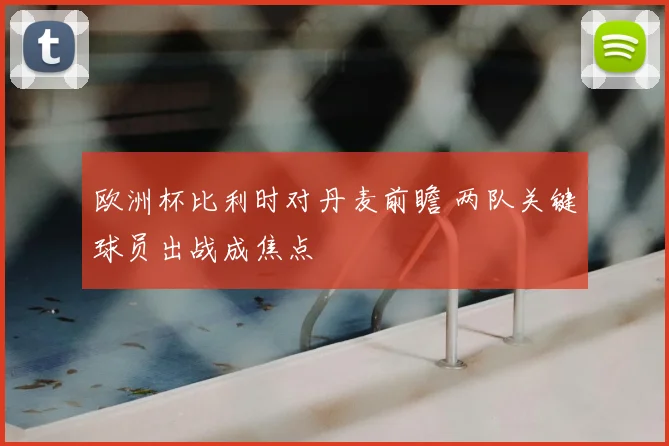 欧洲杯比利时对丹麦前瞻 两队关键球员出战成焦点